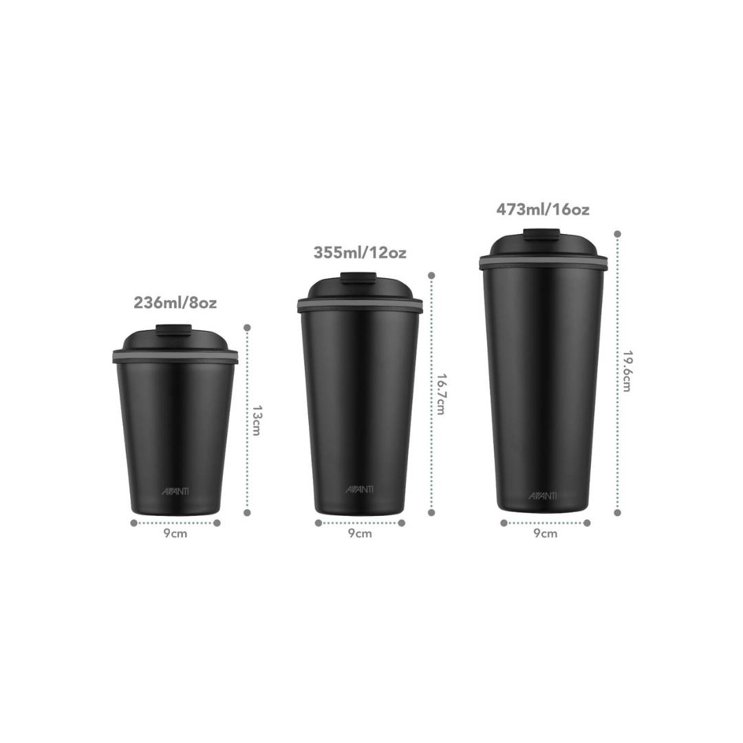 Avanti - GOCUP Double Wall Insulated Cup - Black - 355ml - SALA Caffe Co