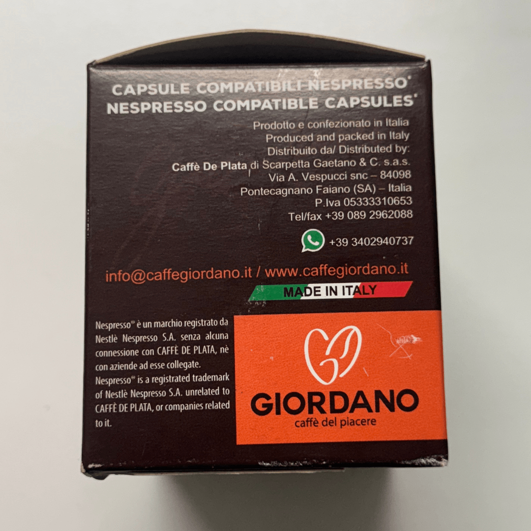 Giordano - Cappuccino Nespresso Compatible Coffee Capsules - SALA Caffe Co