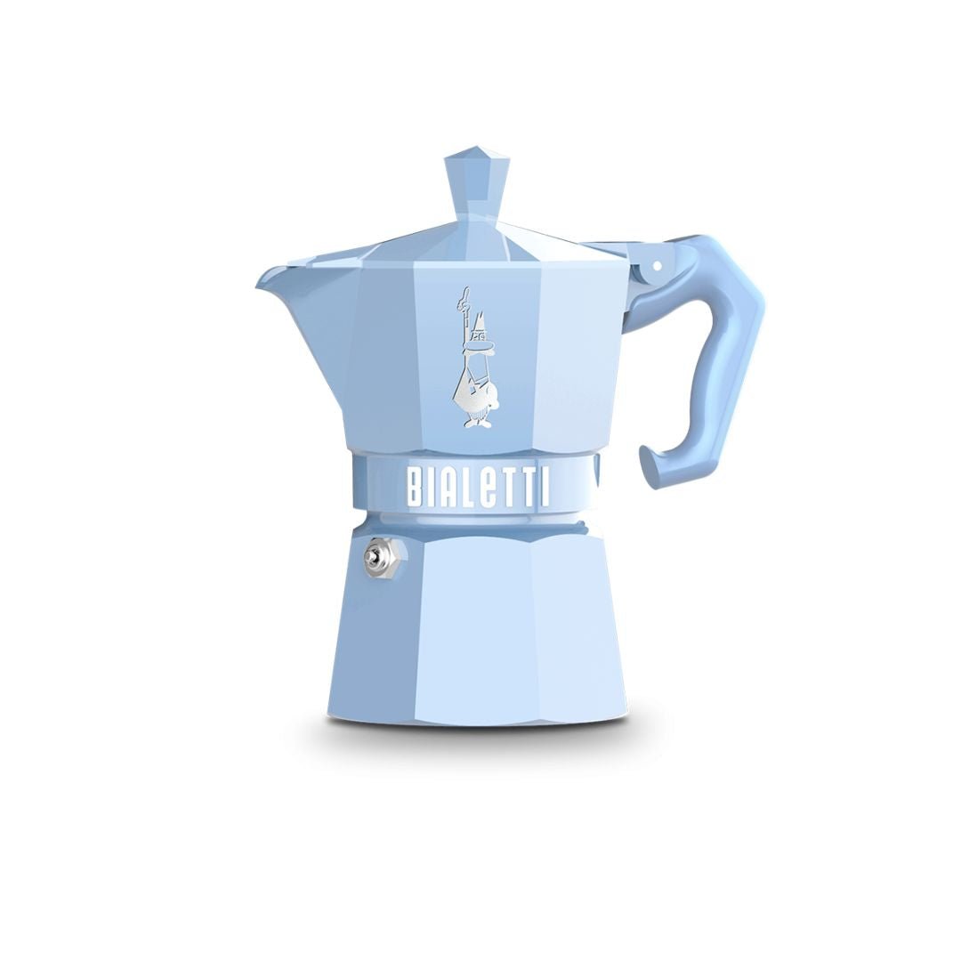 Bialetti Exclusive Light Blue 3 cup - MOKA POT – SALA Caffe Co