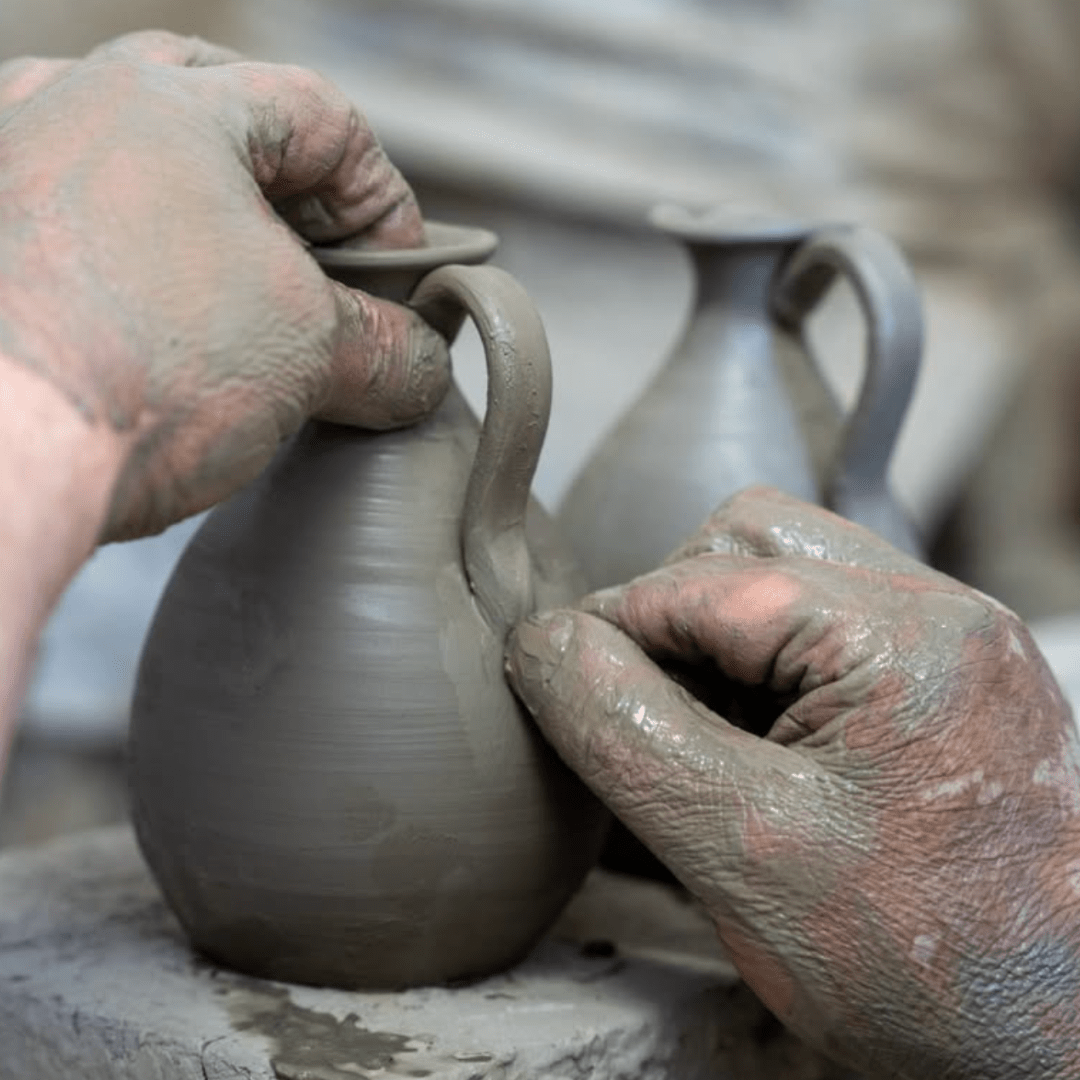 100ml Handcrafted EVOO Ceramic Jug — Dust Colour - SALA Caffe Co