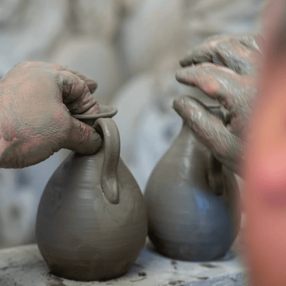 100ml Handcrafted EVOO Ceramic Jug — Dust Colour - SALA Caffe Co