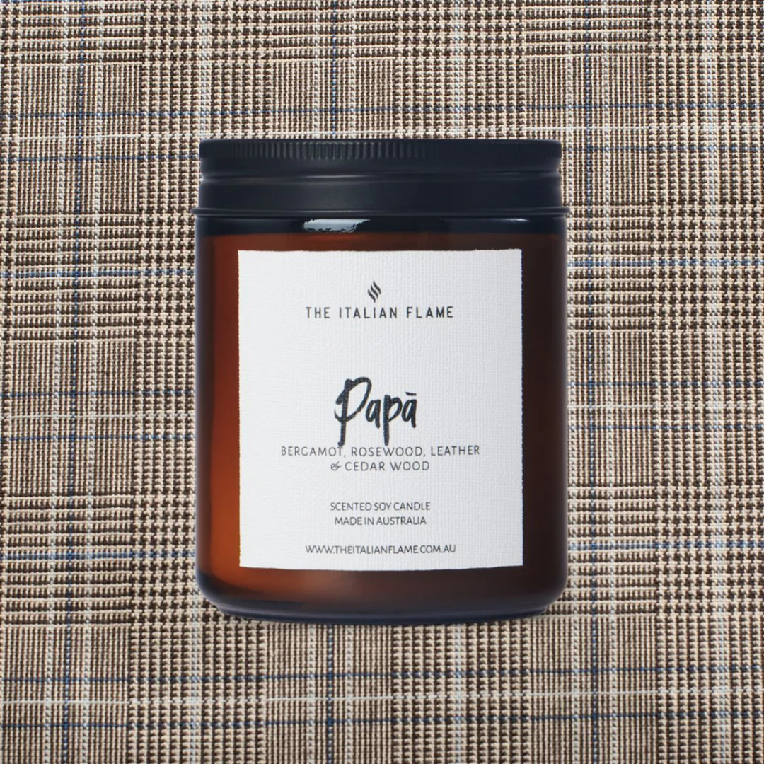 PAPA - Bergamot, Rosewood, Leather & Cedar Wood Scented Candle