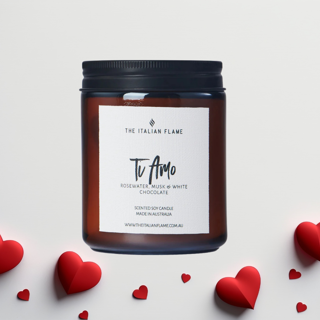 TI AMO - Rosewater, Musk & White Chocolate Scented Candle