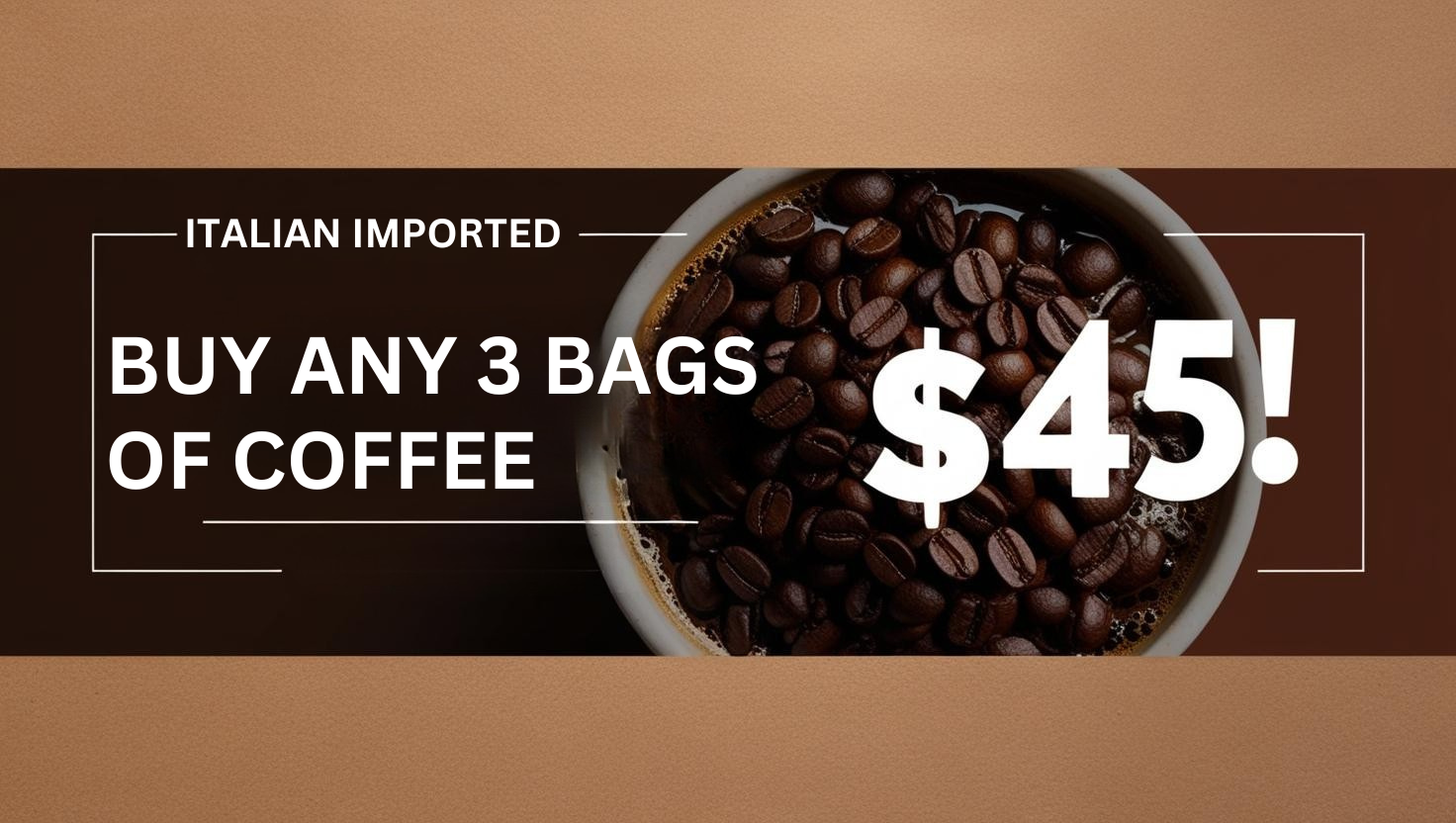 March Deal 3 ground coffee for $45