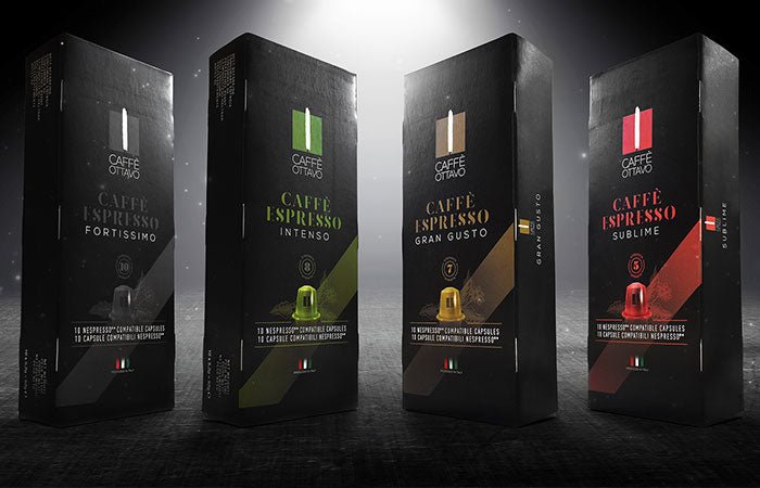 Caffè Ottavo - Coffee Fortissimo capsules 10 per carton - SALA Caffe Co