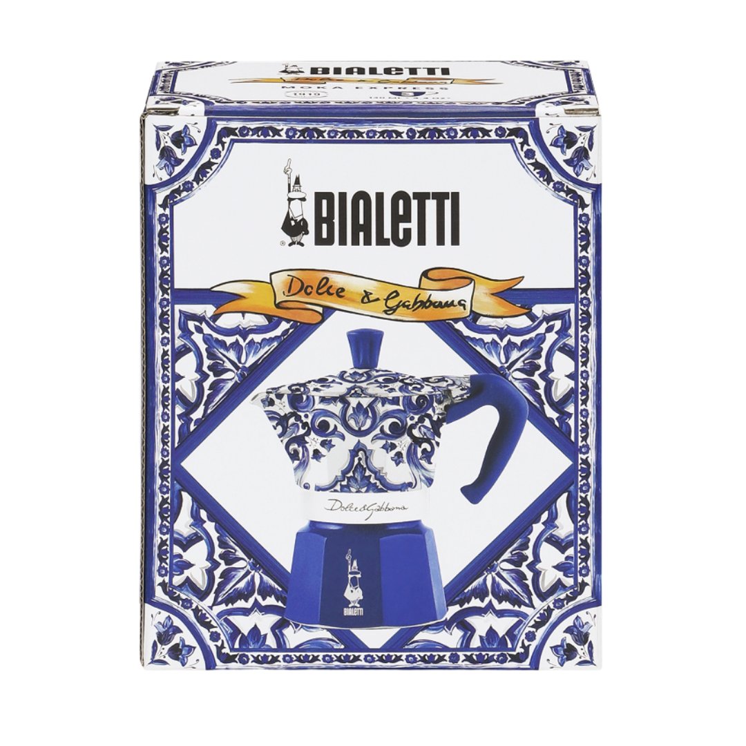 Moka Express 3 Cup Bialetti Dolce&Gabbana | Mediterranean Blue - SALA Caffe Co