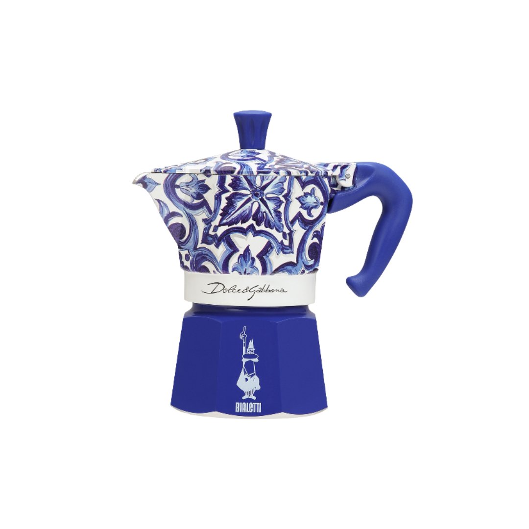 Moka Express 3 Cup Bialetti Dolce&Gabbana | Mediterranean Blue - SALA Caffe Co