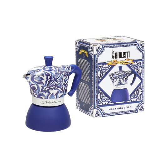 Moka Induction 4 Cup Bialetti Dolce&Gabbana | Mediterranean Blue