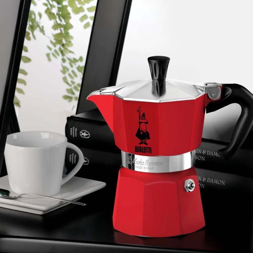 Bialetti MOKA Express Red 3 Cup MOKA POT